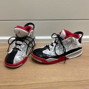 Nike. Kids. Jordan. Red, Black, White. Size 3. Gently Used. Good condition.
